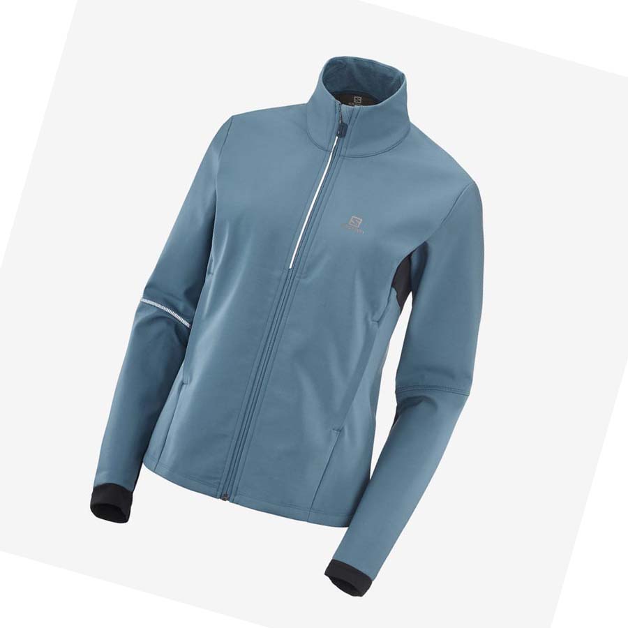 Salomon AGILE SOFTSHELL Kadın Ceket Mavi | TR 2434GSO